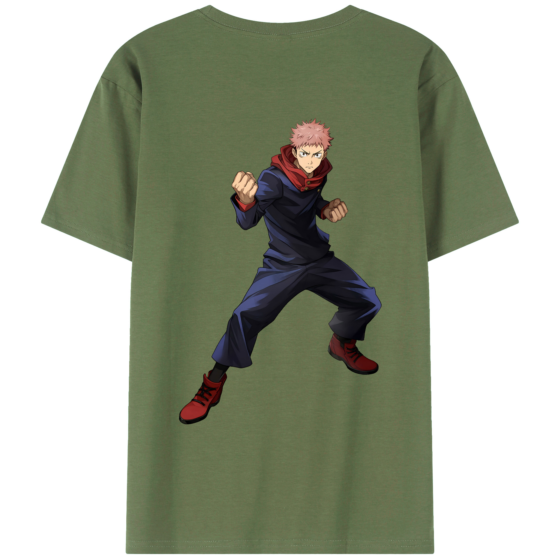 （画像用） 呪術廻戦 Jujutsu Kaisen 綿100％ メンズ半袖Tシャツ（バックプリント） 通気性
